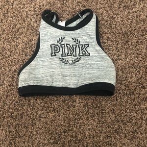 Pink sports bra